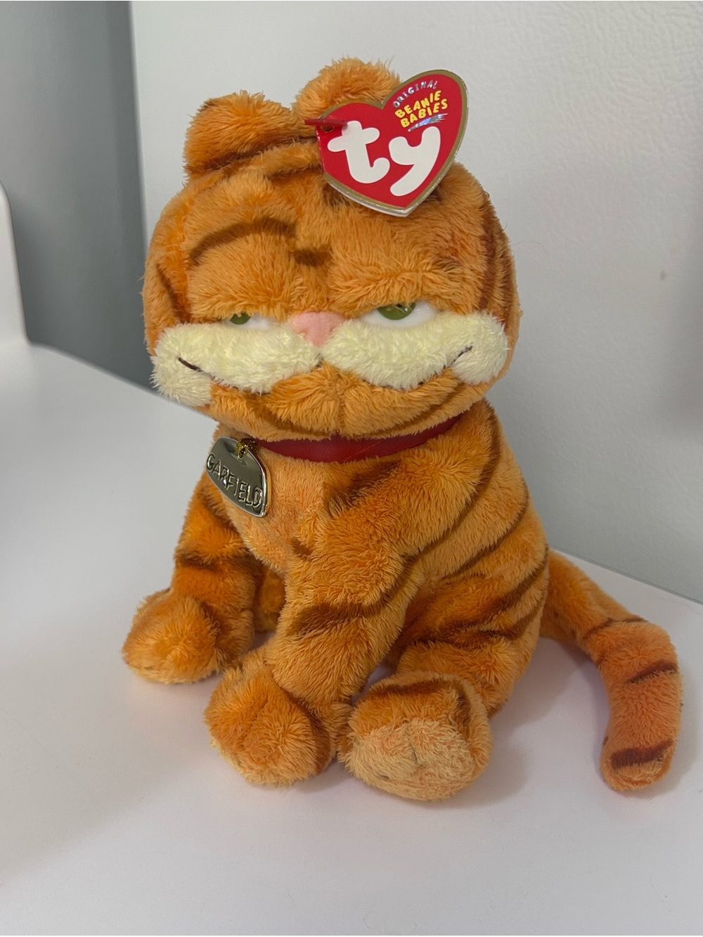 Ty 2004  Garfield Plush Cat with Name Tag Luca,  Pooky and Louis